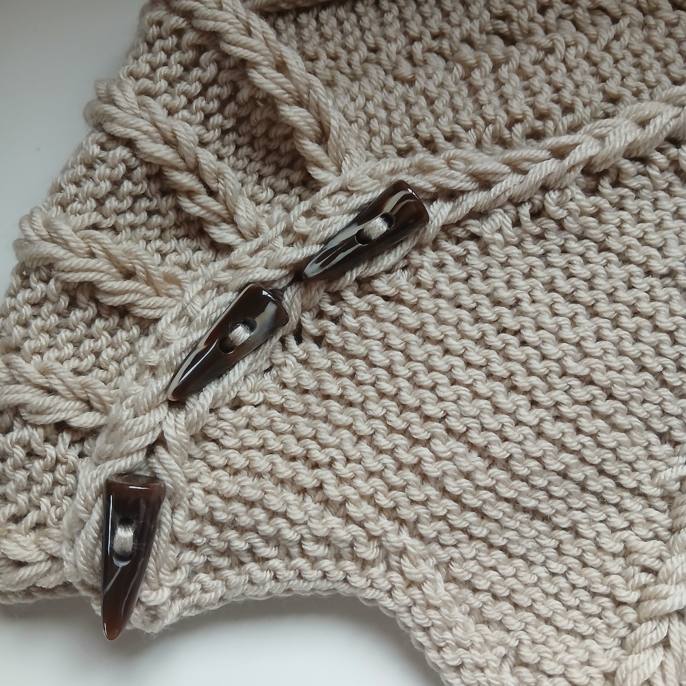 Dragon Wing Cowl Scarf - Sand - Picture 4 of 7